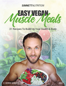 Easy Vegan Muscle Meals -eBook, Simnett Nutrition