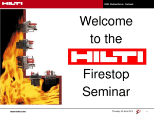 Welcome to the Firestop Seminar PowerPoint