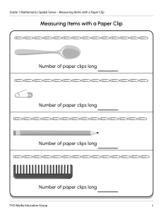 measuring items with a paperclip