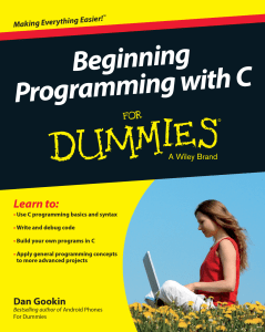 15 Beginning Programming with C For Dummies