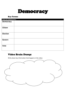 Democracy Lesson1  Structured Worksheets