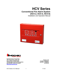 HCV Series Conventional Panel Manual V1.03