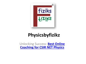 best online coaching for csir net physics
