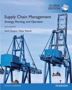 Supply Chain Management Strategy Planning and Operation