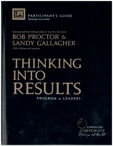 Bob Proctor - Thinking into Results