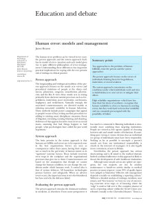 Article2 Human error models and management