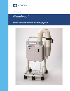 Service Manual. WarmTouch. Model WT-5900 Patient Warming System