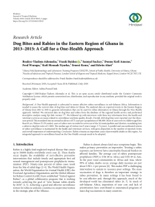 Dog Bites and Rabies in the Eastern Region of Ghana