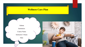 Wellness Care Plan