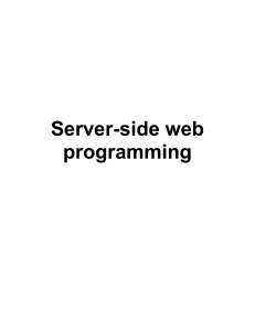 server-side webprogramming