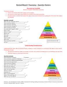 -Revised Blooms Taxonomy