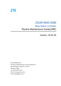 SJ-20200527083950-001-ZXUR 9000 GSM (V6.50.36) Routine Maintenance Guide(UME)