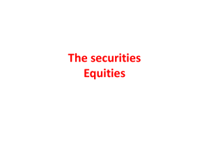 FIN MARKET  2022 LECTURE  EQUITIES