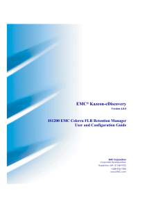 IS1200 EMC Celerra FLR Retention ManagerUser and Configuration Guide