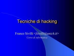 tecniche di hacking 14-15 prof. sivilli