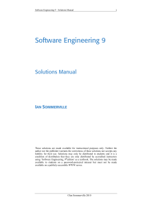 Software Engineering 9 Solutions Manual
