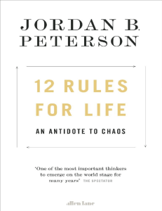 12 Rules For Life by Jordan Peterson