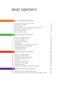 Bell et al. (2019) Business research methods CONTENT