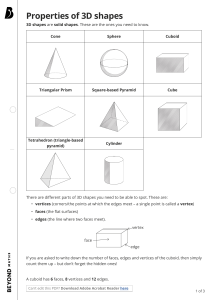 Properties of 3D shapes (Interactive)