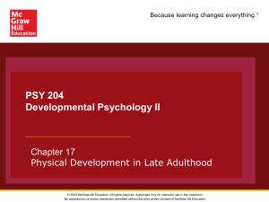 CH17 Physical development in late adulthood