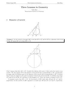 three geometry lemmas