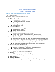 SC356 Research Project Report Format