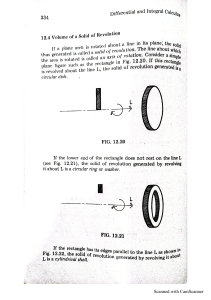 Volume of a Solid of Revolution