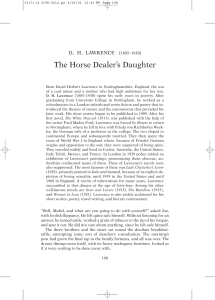 Lawrence Horse Dealers Daughter. D.H Lawrence pdf