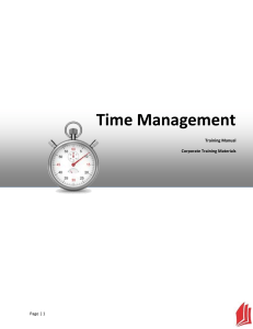 Time Management Training Manual