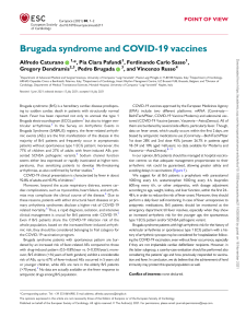 Brugada syndrome and COVID-19 vaccines