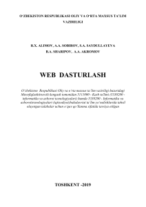 Web dasturlash