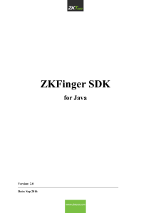 ZKFinger Reader SDK for JAVA en V2