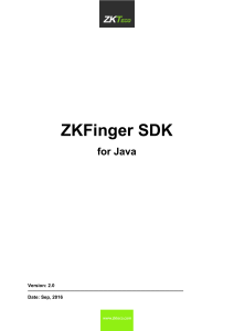 ZKFinger Reader SDK for JAVA cn V2