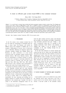 A study on efficient gate system based RFID at the container terminal