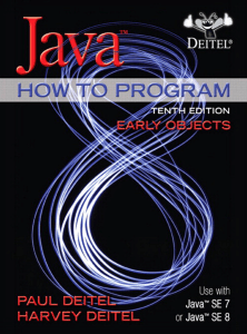 Java How To Program (Early Objects) (10th Edition) - TechTools.net