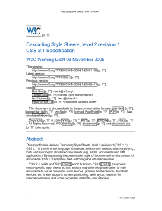 CSS 2.1 Specification