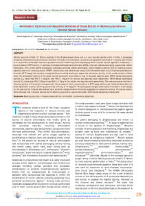 Antioxidant Cytotoxic and Apoptotic Acti