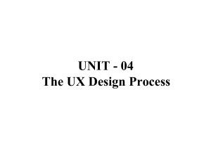 UX Design Process: IA, Interaction Design, Wireframes