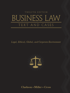 Business Law - Text and Cases  CMC   3 