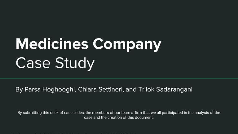 case study on drug companies