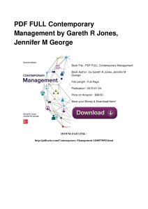 Contemporary Management 11th Edition by