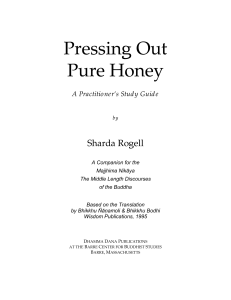 Pressing Out Pure Honey: Majjhima Nikaya Study Guide