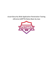 eLearnSecurity eWPTX Notes Basic by Joas