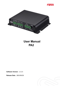 PA2 Paging Gateway-User Manual