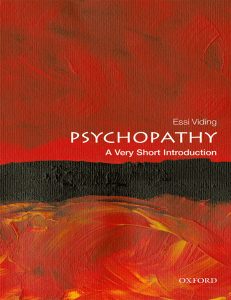 Essi Viding - Psychopathy  A Very Short Introduction-OUP Oxford (2019)