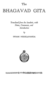 Srimad Bhagavad Gita with Commentary - Swami Nikhilananda (1944) [English]