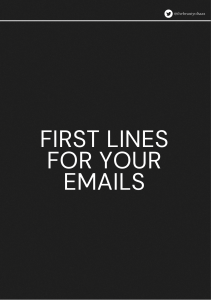First Lines For Your Cold Emails
