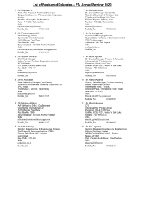 8 List of  Registered Delegates - Seminar 2020