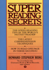 Super Reading Secret Howard Stephen Berg