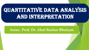 Qunatative Data Analaysis and Interpretation in Academic Research (1)